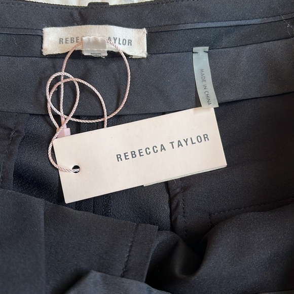 Rebecca Taylor Slim Tuxedo Pant Black Lined 12 NWT - Picture 4 of 16